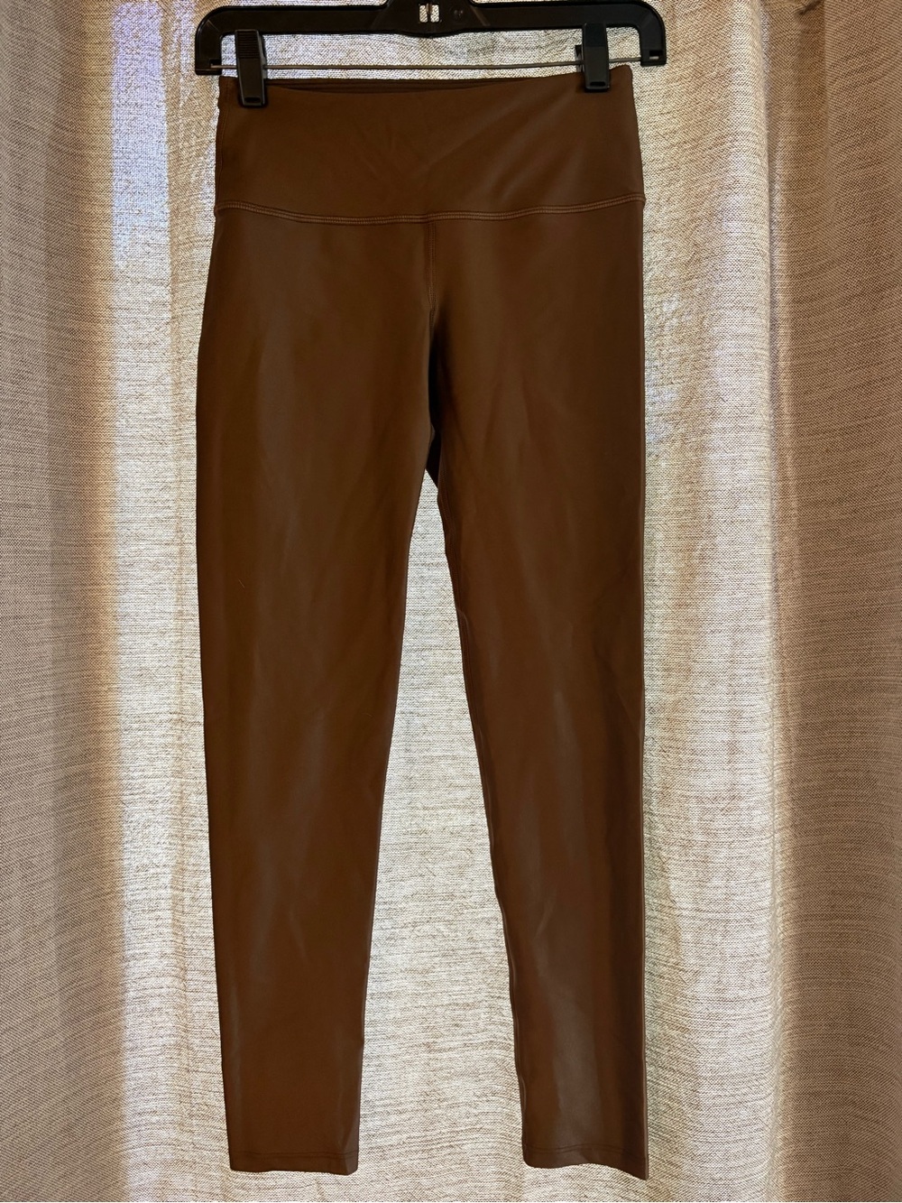 Noli High-Rise Faux Leather Leggings in Brown Size S